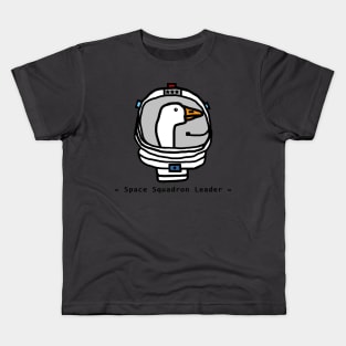 Space Squadron Leader Goose Portrait Kids T-Shirt